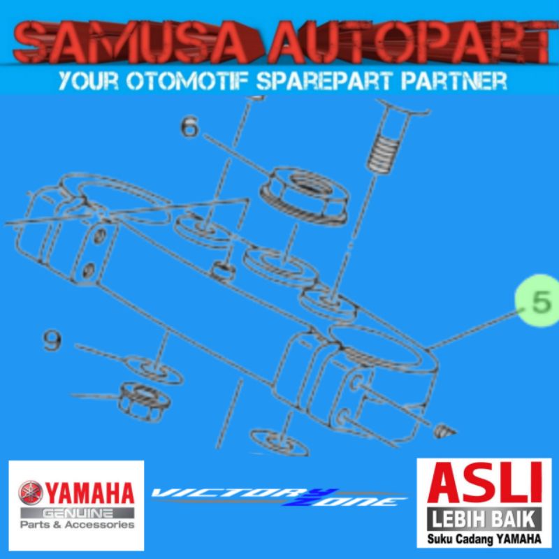 CROWN HANDLE / SEGITIGA ATAS YZ125 YZ125X YZ250X ORIGINAL 1SS-23435-10