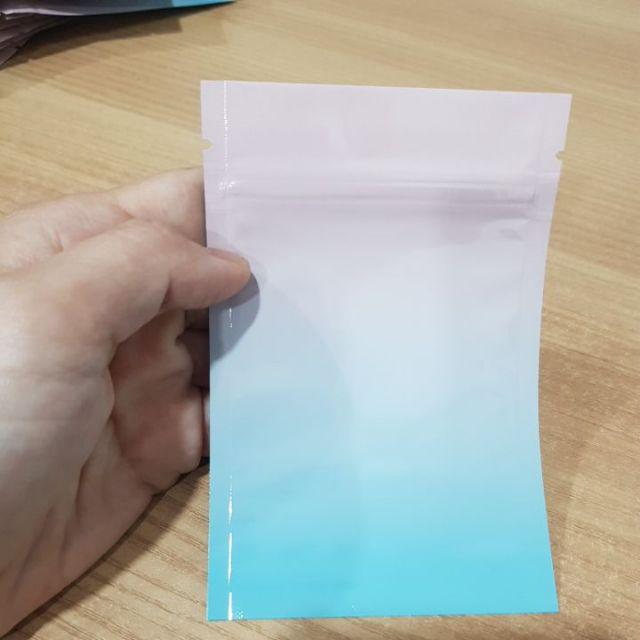 8 X 12 Min100pcs Blue Pink Kantong Plastik Masker Ziplock Klip Pouch Bag Warna Biru Alumunium  Foil