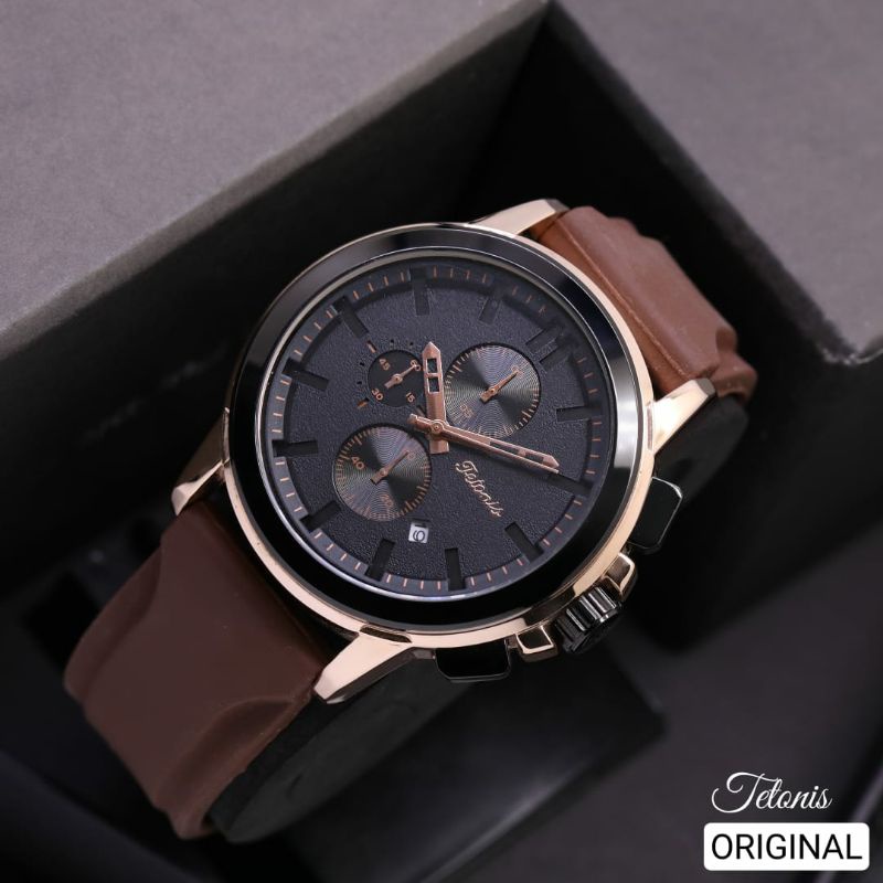 JAM TANGAN TETONIS ORIGINAL PRIA TANGGAL CHRONOGRAPH AKTIF