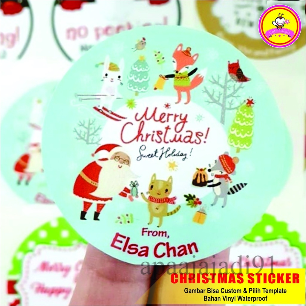 

CHRISTMAS STICKER Round CR 142