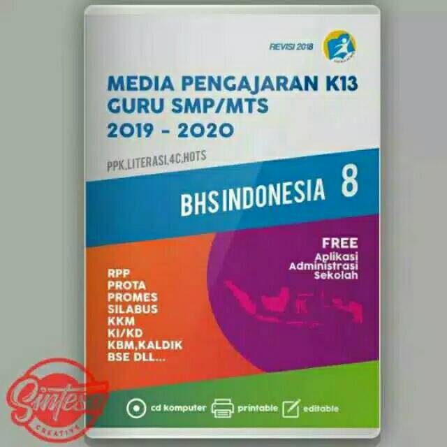 Rpp K13 Cd Perangkat Pembelajaran Smp Mts Mapel Bahasa Indonesia Kelas 8 Shopee Indonesia