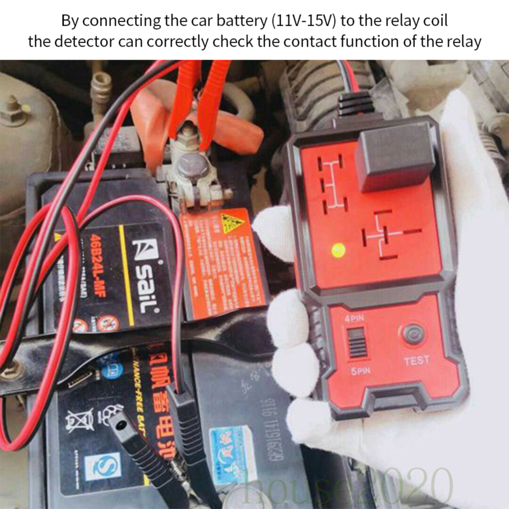 Alat Tester Relay Detektor Sirkuit Aki Kendaraan 12v Universal