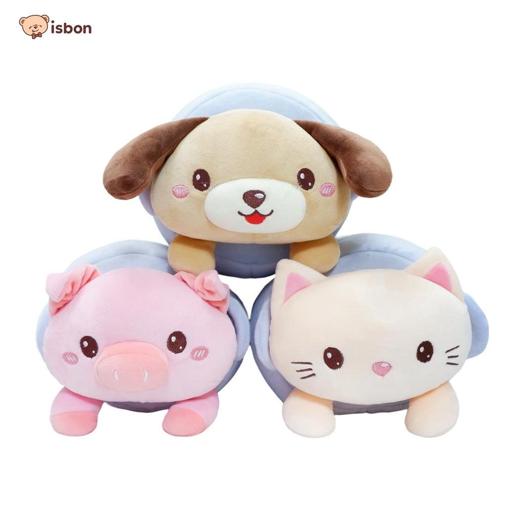 ISTANA BONEKA Penghangat Tangan Trash Head Animal Nap Cushion Untuk Cuaca Dingin Meja Kantor Premium