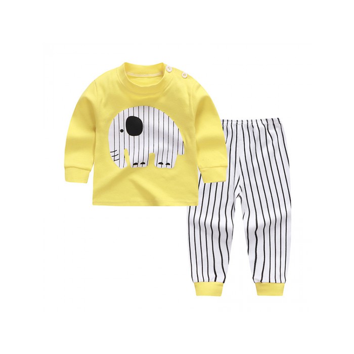 Baju Anak Bayi Piyama Gajah High Five Set Celana Panjang Murah Grosir