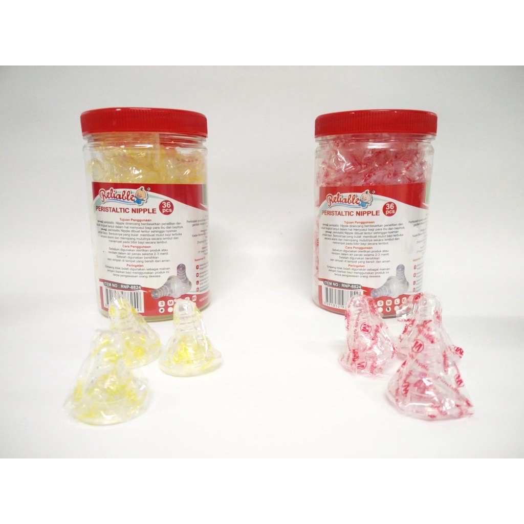 Reliable Dot Botol Susu Bayi Gepeng / BulatPeristaltic &amp; Ortho Silicone Nipple Silikon Peristatik