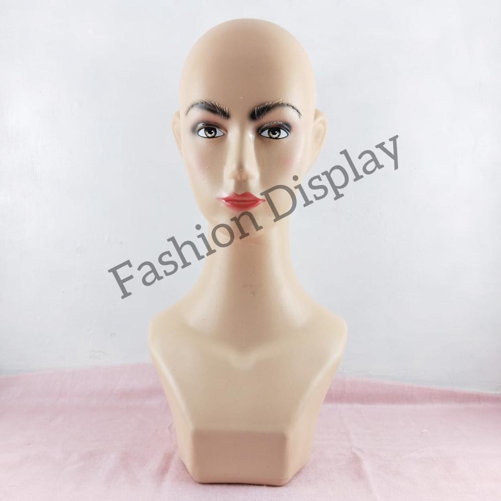 Display Jilbab Patung Kepala Manekin Hijab Patung Kepala Dewasa Makeup Patung Kerudung (Bh)