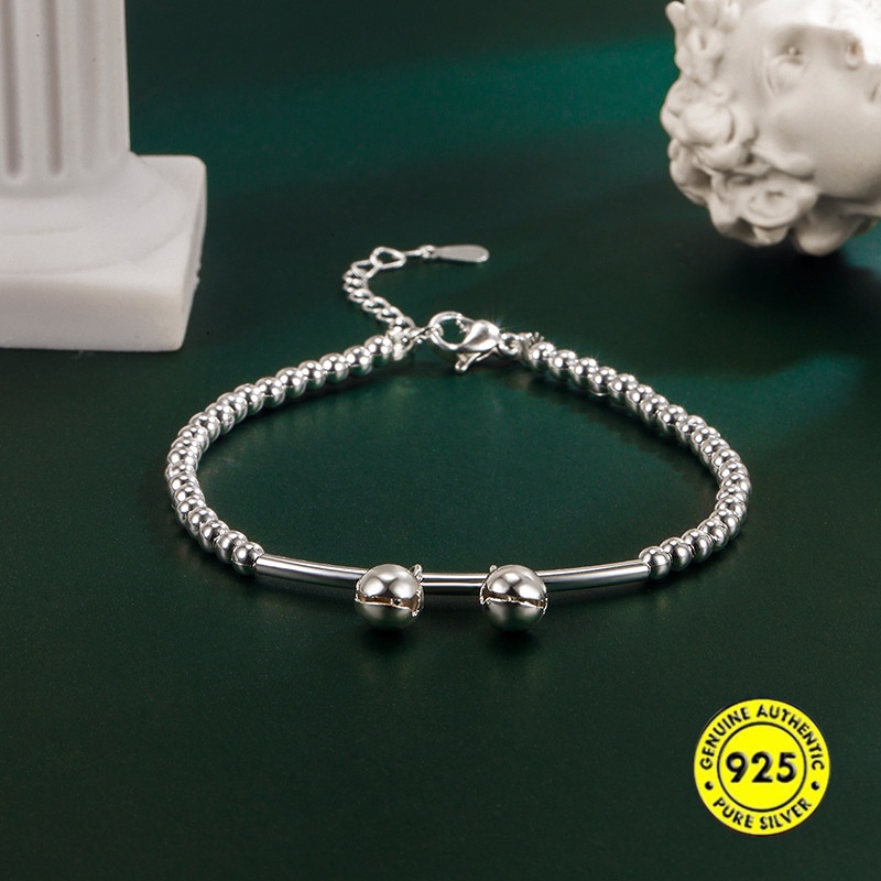 Gelang Manik-Manik Lonceng Bahan S925 Silver Untuk Pelajar