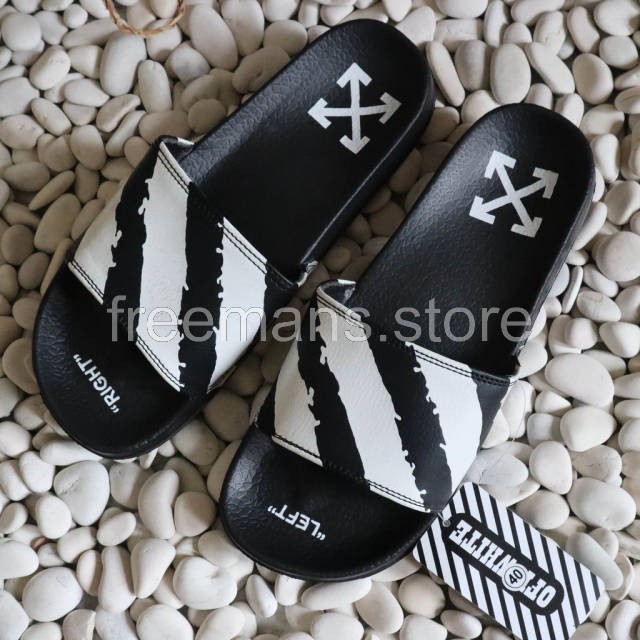 Sandal Off White Terlaris Off White Sandal Sendal Off White Sendal Kasual Pria Sandal Slop Off White