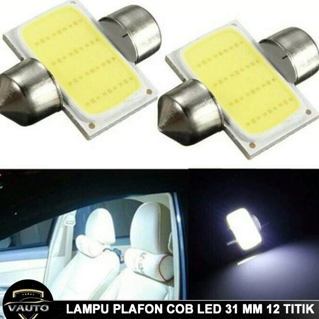 L288 | Lampu LED Plafon Mobil Kabin 31mm Plasma COB Super Terang 12 titik