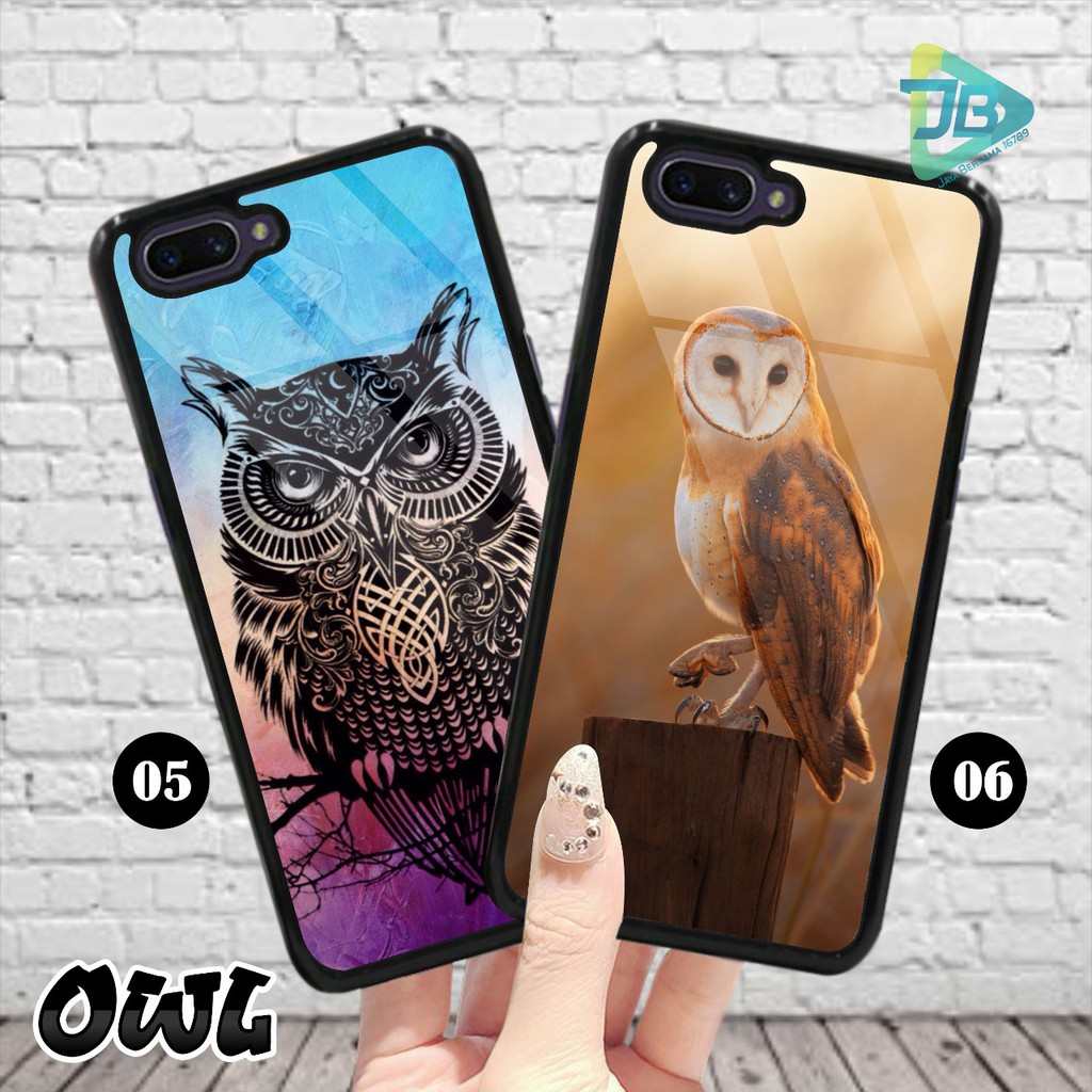 HARDCASE 2D GLOSSY OWL OPPO VIVO XIAOMI SAMSUNG REALME IPHONE ALL TYPE JB4663