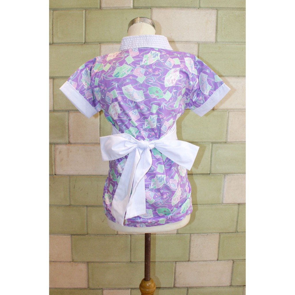 Atasan Kimono (Kimono Top) : Purple Fan