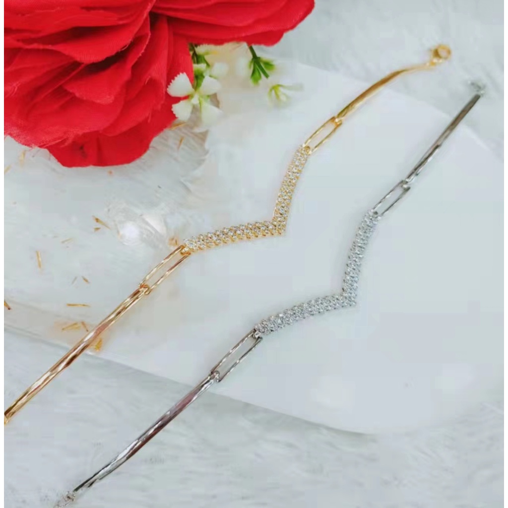 Set Perhiasan Xuping Gelang Dan Cincin Permata 1103