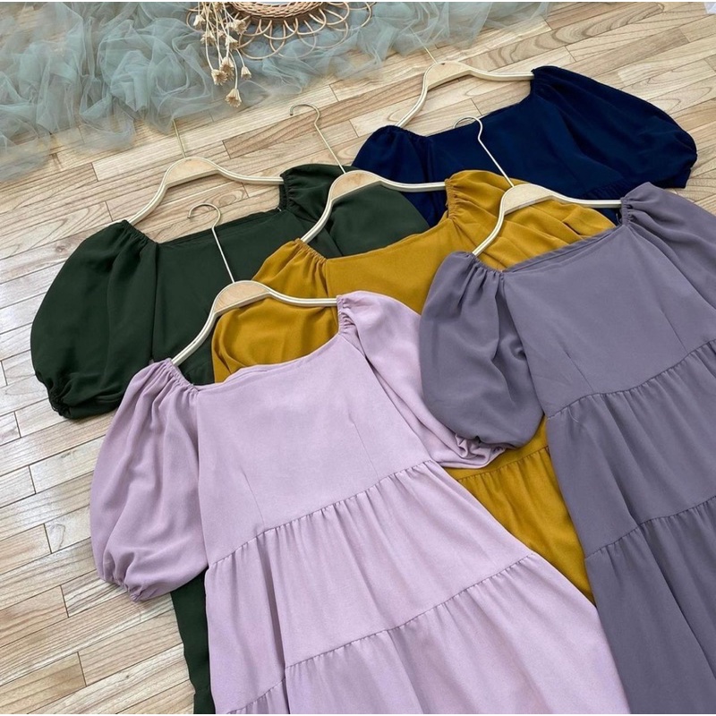 (DBY) TUNIK ARSYANI RUFFLE MIDI DRESS