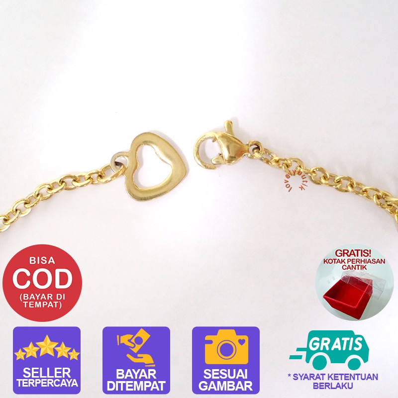 Lovelybutik Gelang Kaki Titanium Anti Karat Starry Gelang Kaki Wanita Bahan Titanium