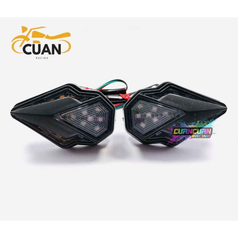 Lampu Sen Sein Tempel Led Running + Senja Motor Cbr 150r R15 V3 Vixion Ninja RR Gsx