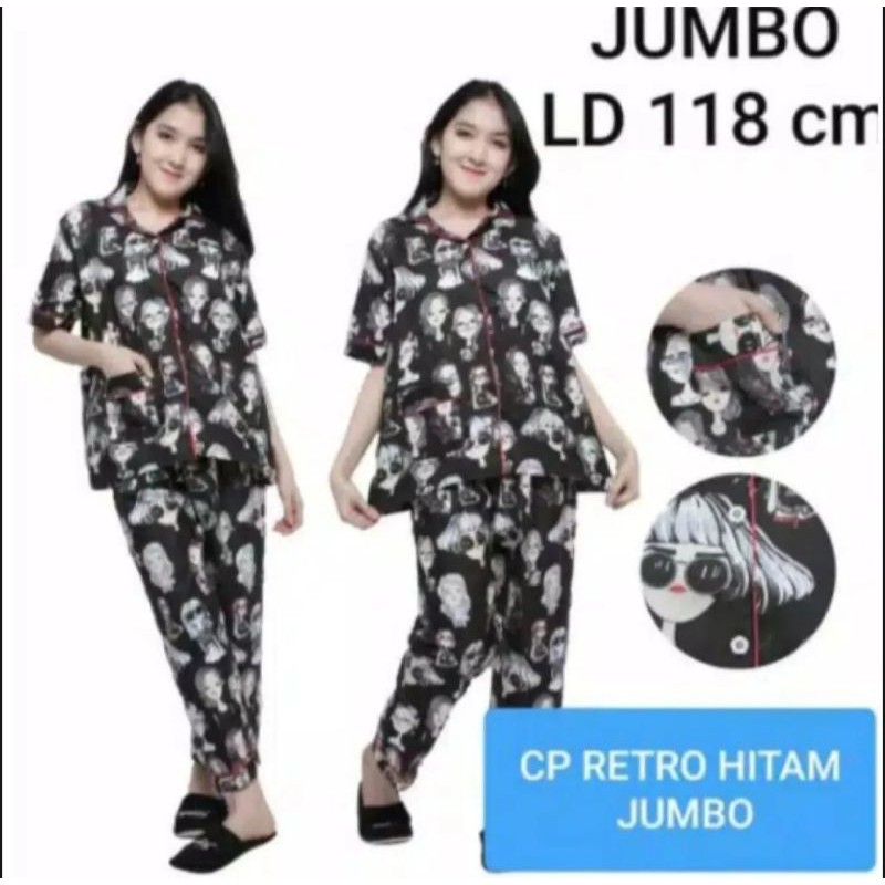 PIYAMA RETRO / NAJWA DEWASA TERLARIS SIZE JUMBO LD 120