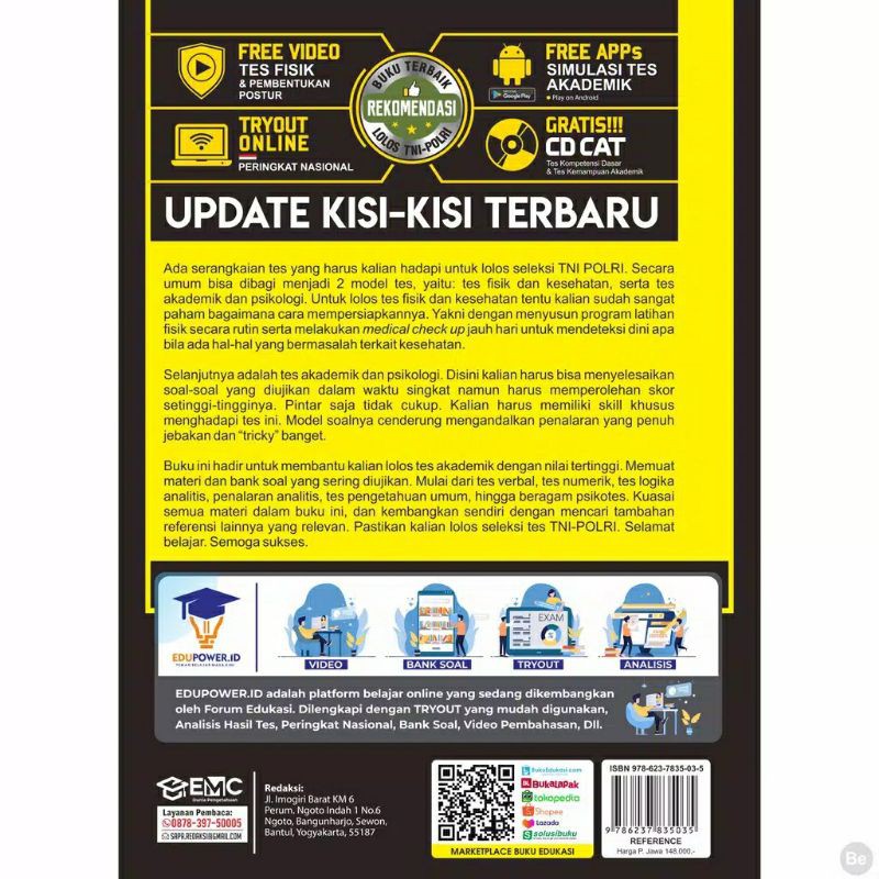 Buku Psikotes Tni Polri 2021 The Best Drilling Psikotes Tes Akademik Tni Polri 2020 2021 Shopee Indonesia