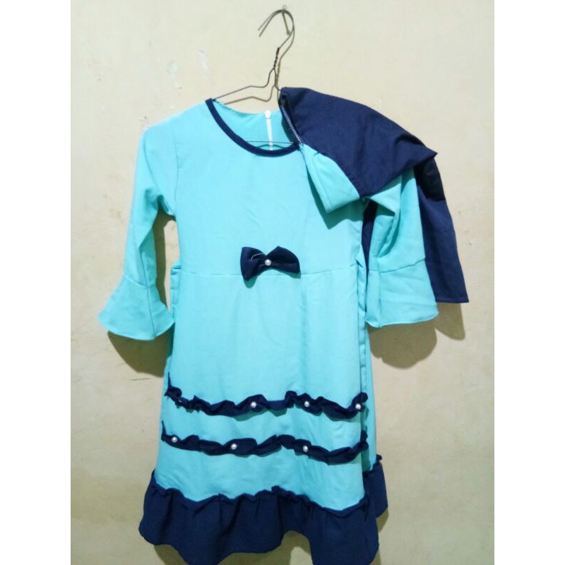 gamis anak+bergo