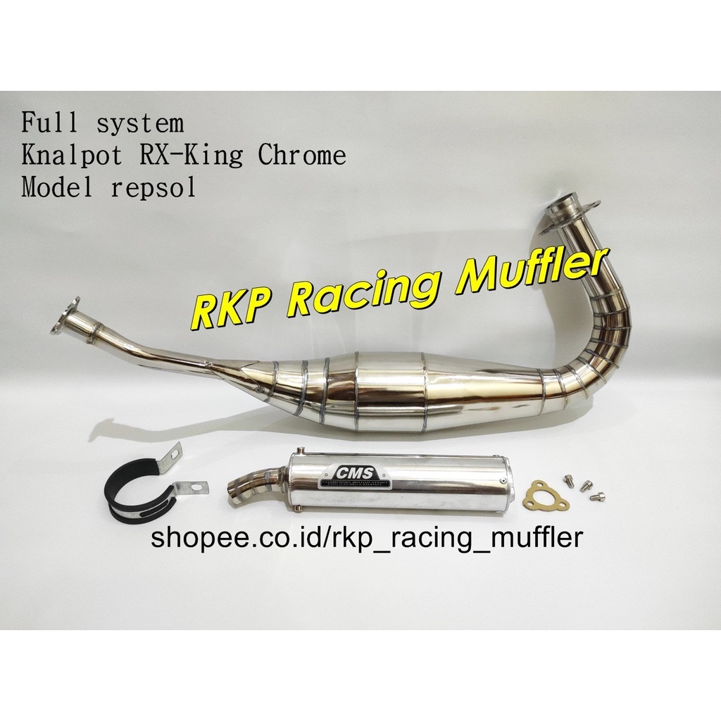 Knalpot RX-King RX King kolong kenalpot CMS repsol chrome krom