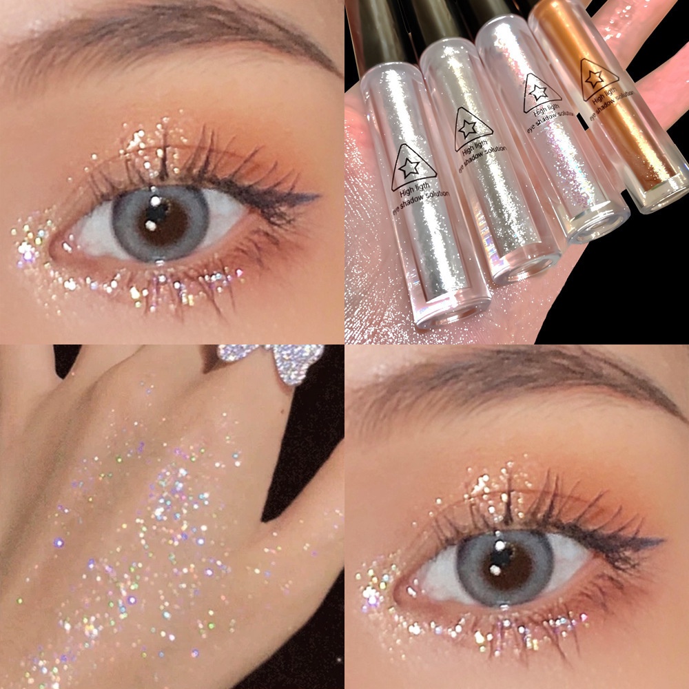 【 COD 】Eyeshadow glitter cair shimmer kosmetik mata Make up