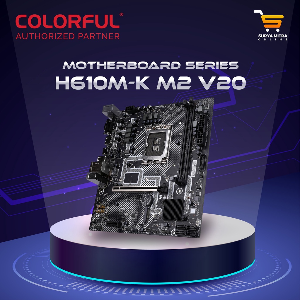 Motherboard Colorful H610M-K M.2 V20 (LGA1700, H610, DDR4, USB3.2)