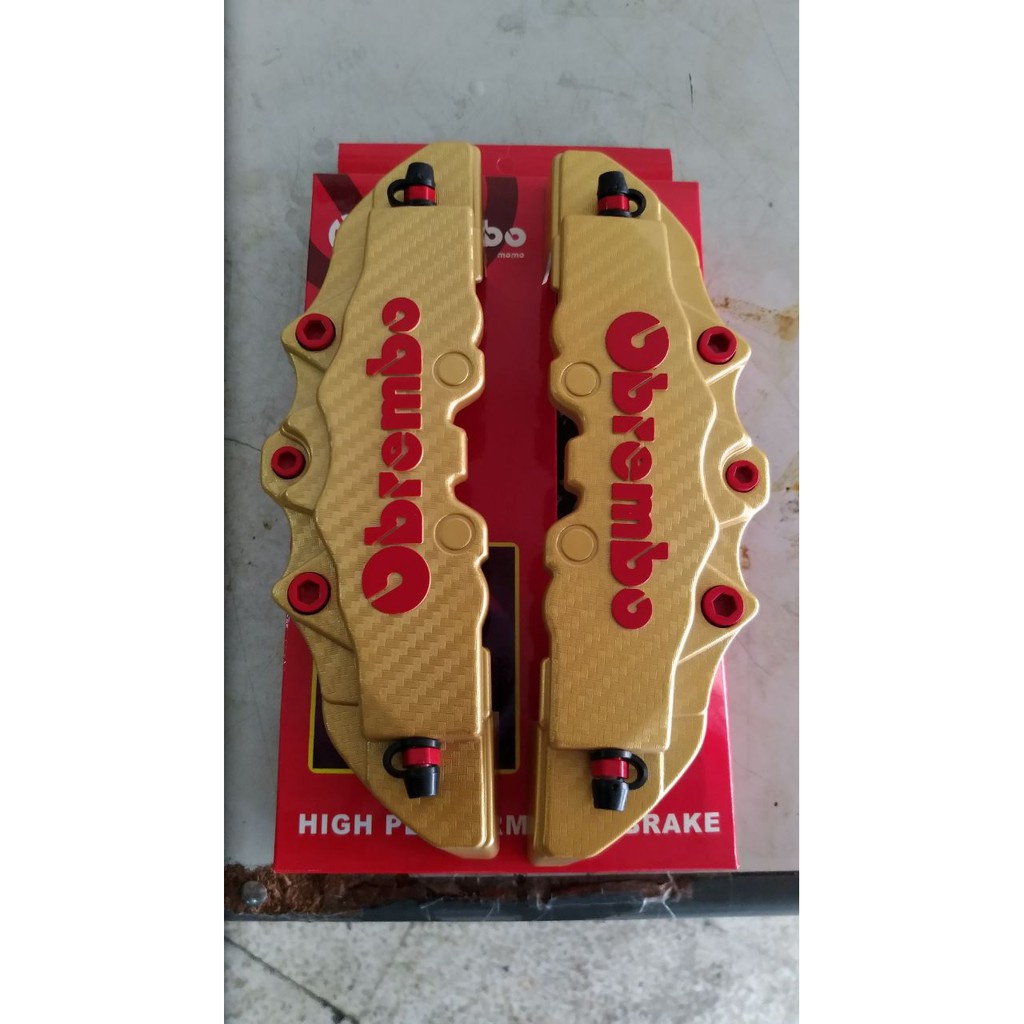 Cover Rem Brembo / Brake / Caliper Warna Gold Carbon / Penutup Rem Mobil / Rem Cakram Merek Brembo