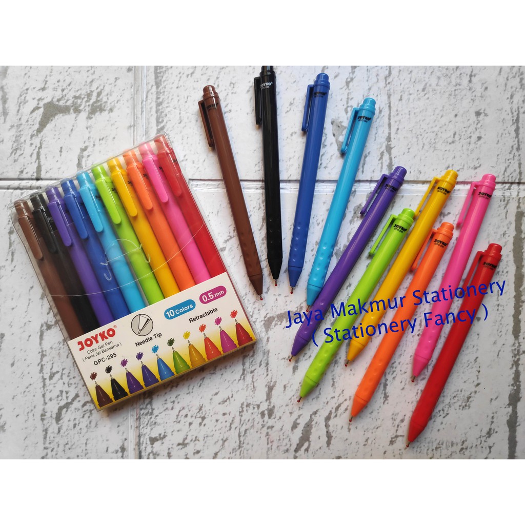 Pen gel cetek joyko set 10 warna 0.5 mm GPC-295