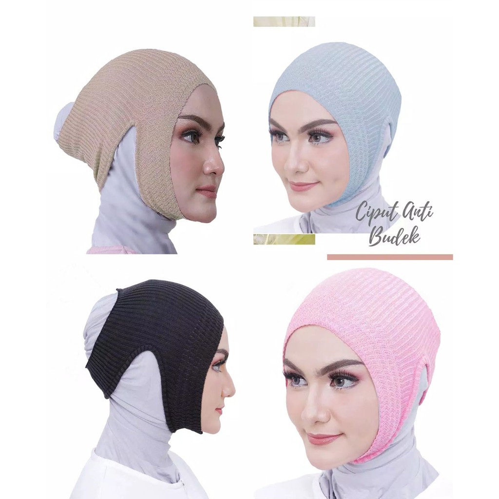 Ciput Dagu Rajut Premium Anti Budeg Inner Rajut Anti Pusing Anti Budeg Nayla Hijab