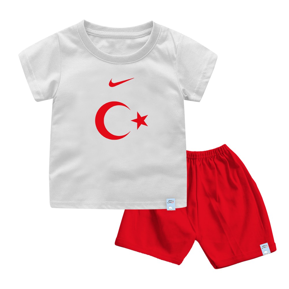 Setelan Kaos Jersey Bola Piala Eropa Italia Wales Bayi Dan Anak Bahan Katun Combed 30s super-3