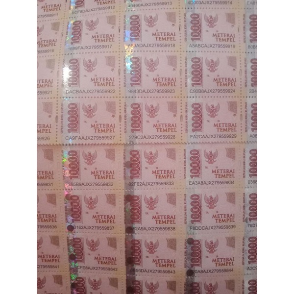 

Materai Asli Pos Indonesia 10000