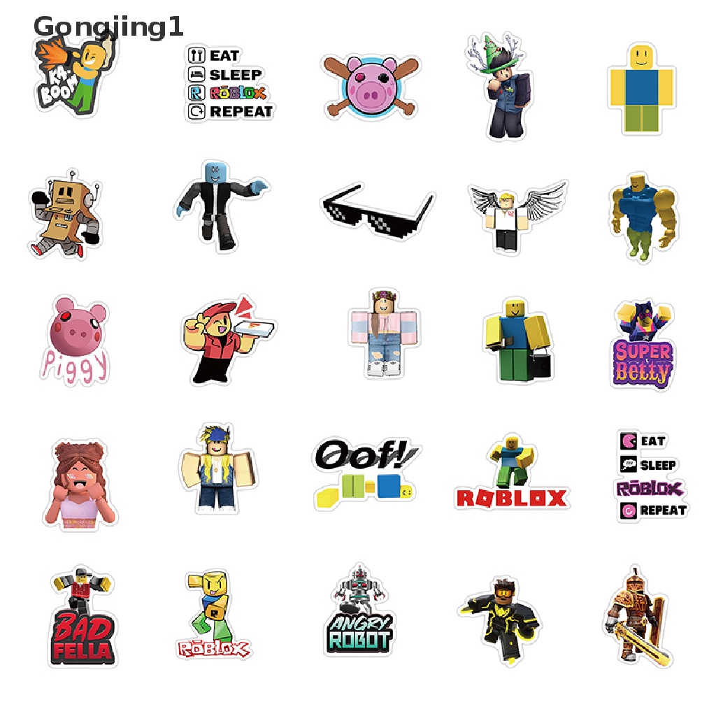 Gongjing1 100Pcs / set Stiker Motif Anime Roblox Anti Air Untuk Dekorasi Koper / Notebook