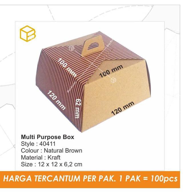 

Hanya Disini] Cake Box, Dus Kue, Gift Box, Multi Purpose Box Red Stripe # 40411 - Brown Stripe