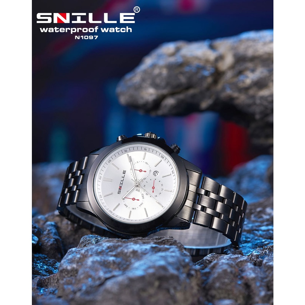 JAM TANGAN PRIA SNILLE WATCH ORIGINAL TYPE N1097/ JAM TANGAN PRIA STAINLESS STELL/ JAM TANGAN PRIA TANGGAL AKTIF