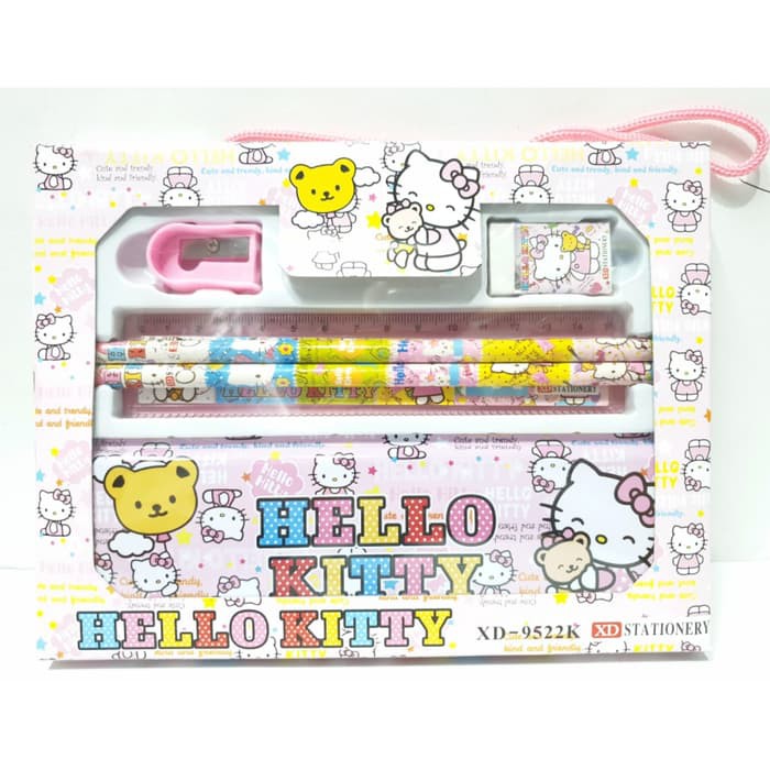 

Stationery Set Kotak Pensil Alat Tulis Anak Hello Kitty 9522