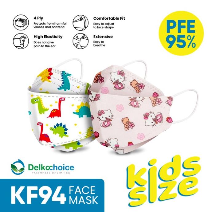 MASKER MEDIS 4 PLY KF94 KOREAN DEWASA ANAK POLOS MOTIF PREMIUM LUCU