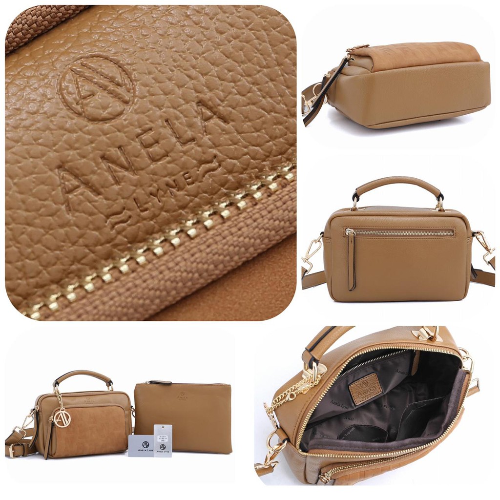 ANELA LYNE CASTALIA SATCHEL BAG ANE1314#A053 2IN1 WITH POUCH