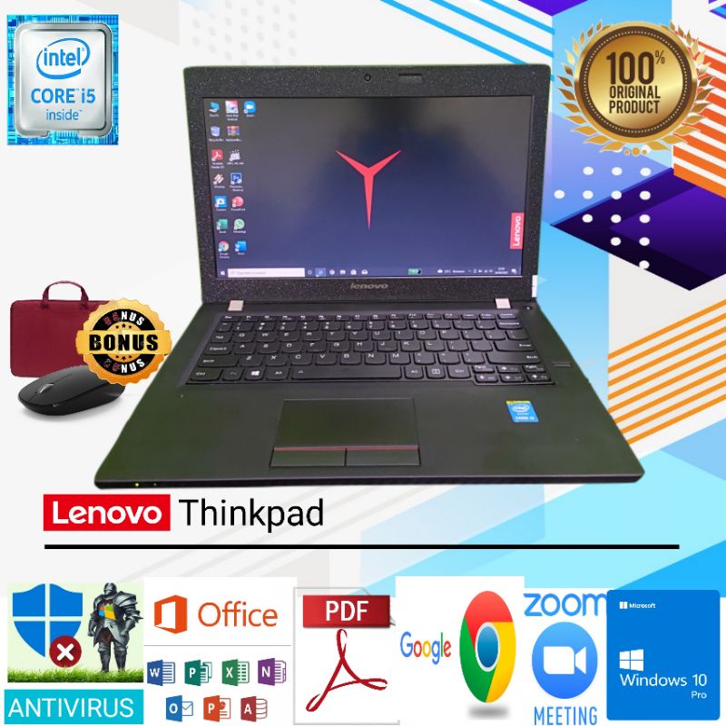 Laptop Lenovo K20 Intel Core i5 Gen5 Ram 4GB HDD 500GB Win 10 - Intel HD 5500