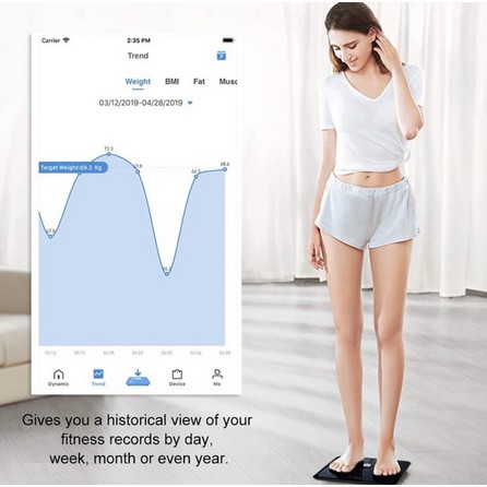 Timbangan Badan Digital Smart Scale Body Fat Monitor Solar Baterai App Weight Scale SmartApp Weight