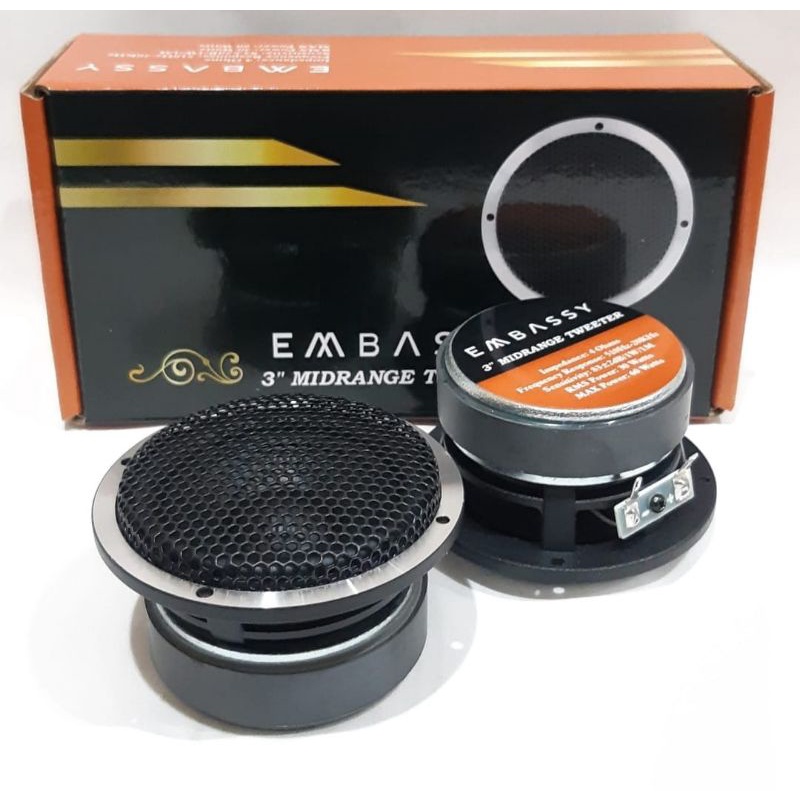 Midrange speakers Embassy 3 inch sepasang premium