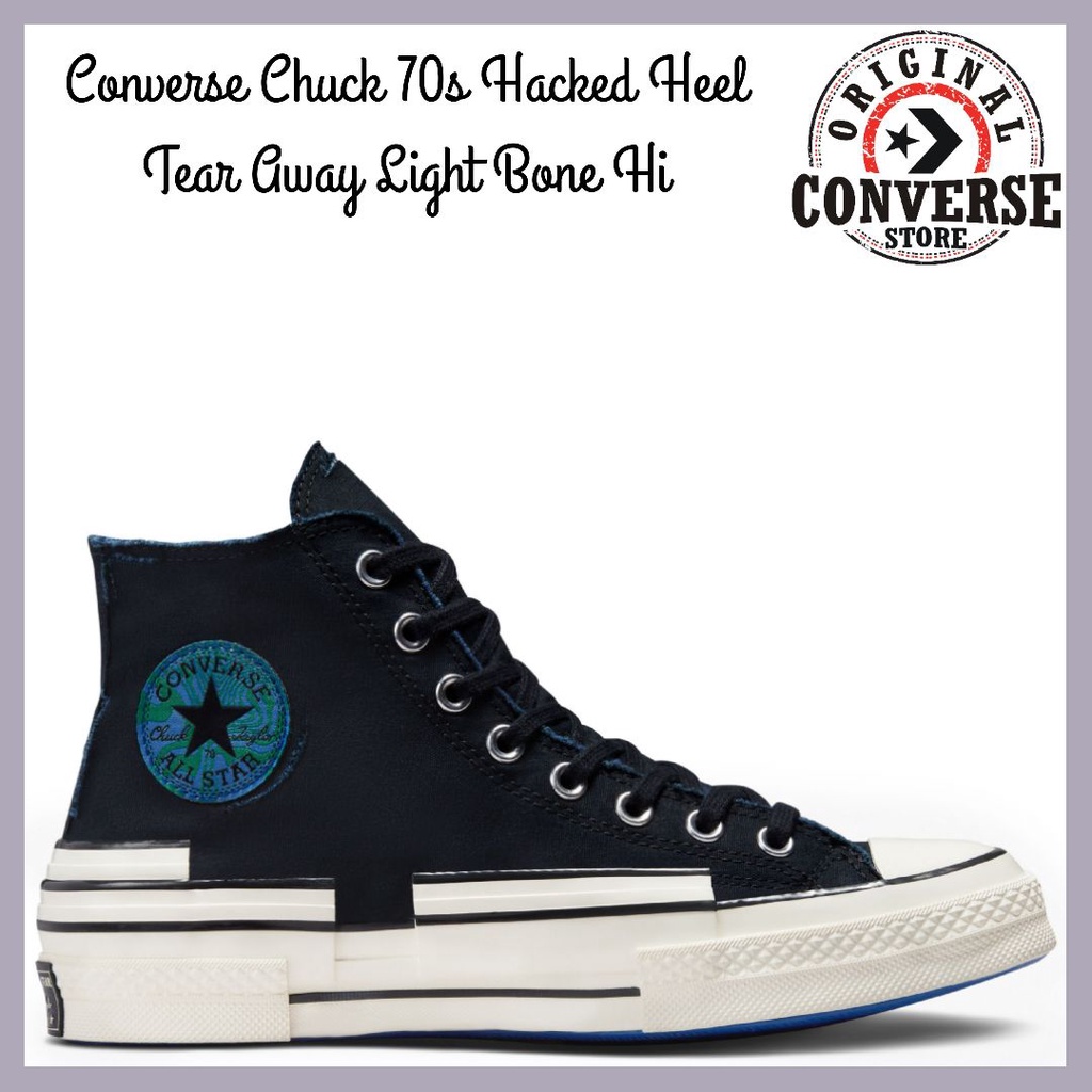 ORIGINAL CONVERSE CHUCK 70s HACKED HEEL TEAR AWAY LIGHT BONE H A02407C MENS