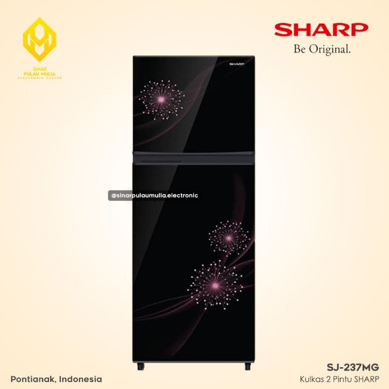 Sharp Kulkas 2 Pintu [Low Wattage & Voltage] - SJ-237MG / SJ 237 MG / SJ237MG / SJ 237MG