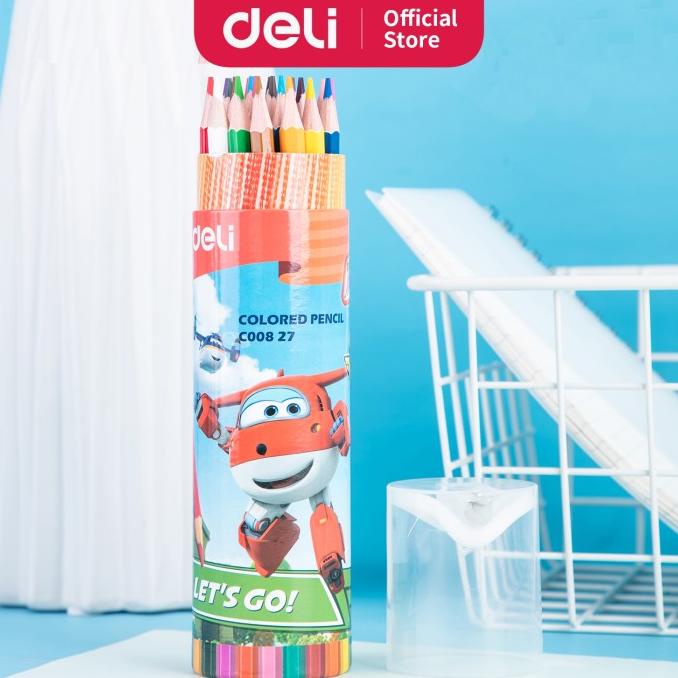 

Deli Super Wings Pensil Berwarna Hexagonal Barrel 24 Warna Ec00827