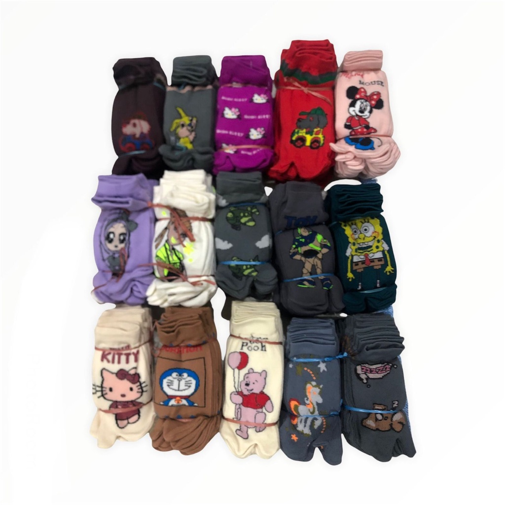 kaos kaki jempol anak-anak TK / kaos kaki anak jari motif disney karakter cewek cowok harga lusinan /grosiran