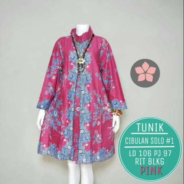 Banyak Varian Batik Tunik Cibulan Modern Fashion Wanita Batik Solo
