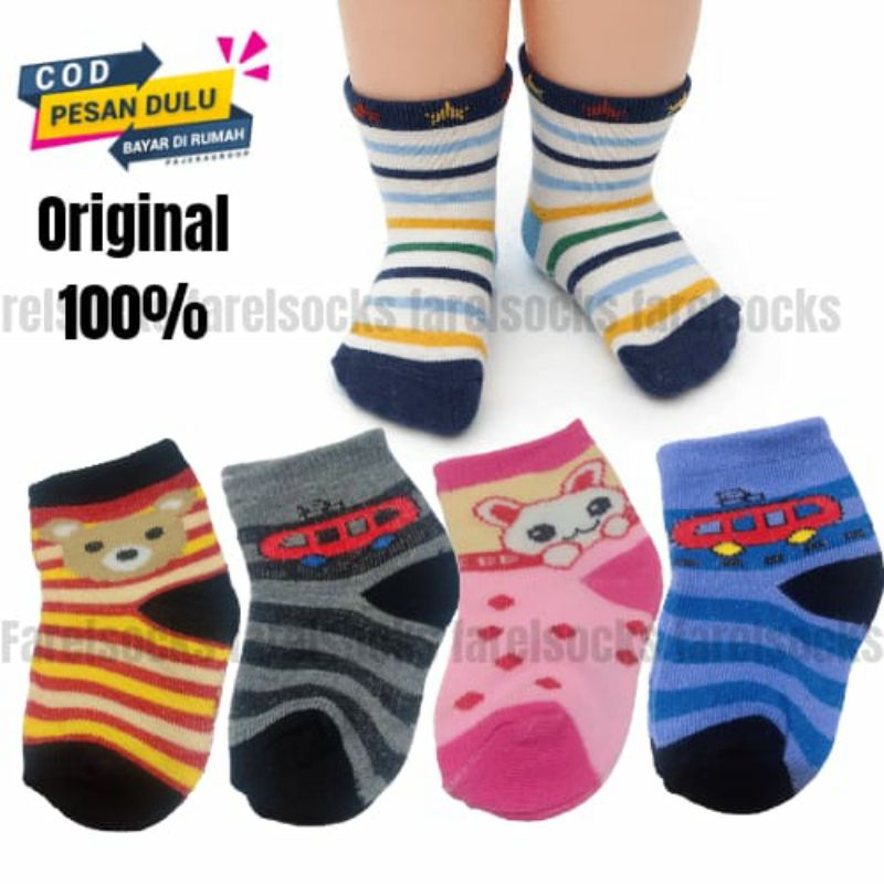 ( 12 PASANG ) KAOS KAKI BAYI LUCU