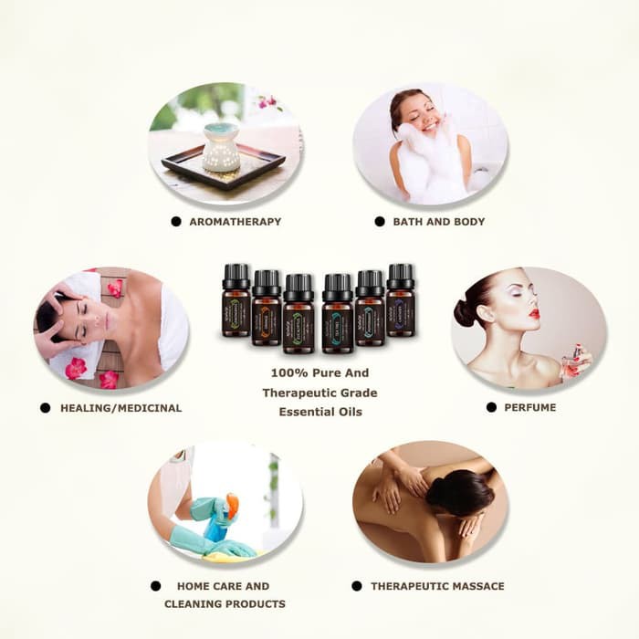 AS Pure Essential Oils Aromatherapy Diffusers 10ml 6 Pcs TSLM4