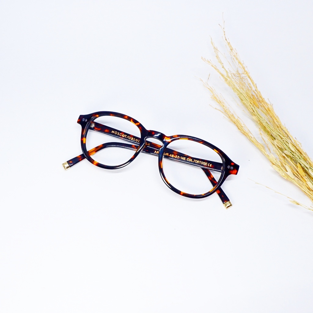 Frame kacamata Wanita pria model vintage klasik bulat warna tortois