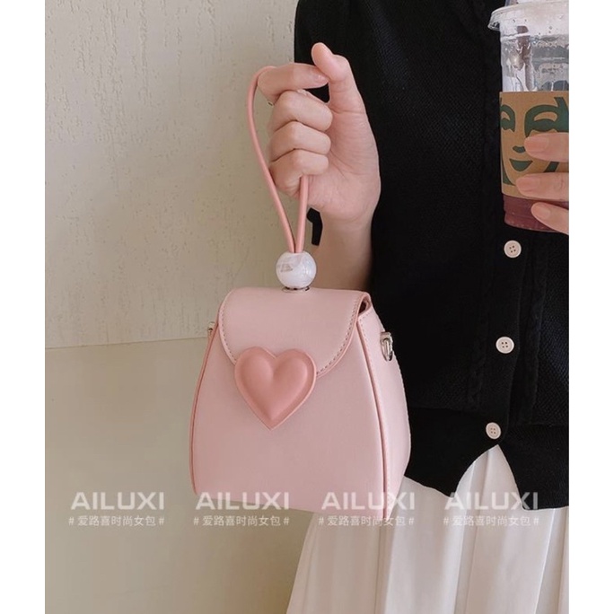 Tas Selempang Kulit Wanita Tas Hp Cewek Kecil Slingbag Love Mini Bag JS2 476