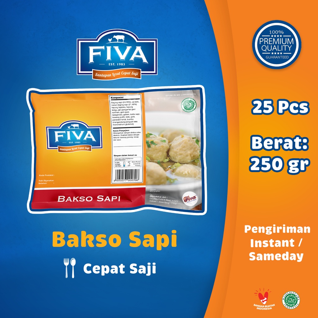 

FIVA Bakso Sapi 250 gram