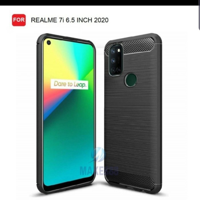 NEW REALME 7/REALME 7i/REALME 7 PRO/REALME 6/6i/6 PRO/5/5i/5 PRO CASE SOFTCASE BLACK CARBON